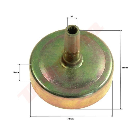 Koppelingstrommel passend op KOSY 78x22x68x9T TL43-9T
